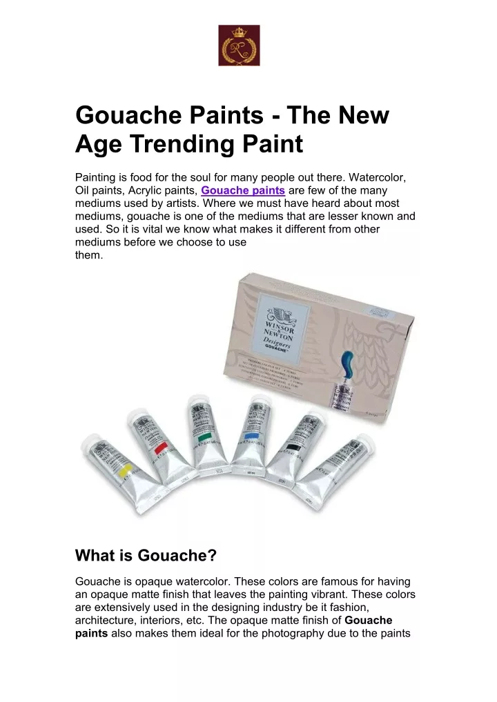 gouache paints the new age trending paint