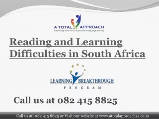 reading and learning difficulties in south africa