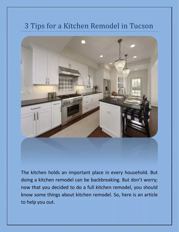 3 tips for a kitchen remodel in tucson