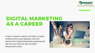 DIGITAL MARKETING AS A CAREER