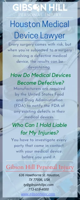 Medical Device Attorneys in Houston