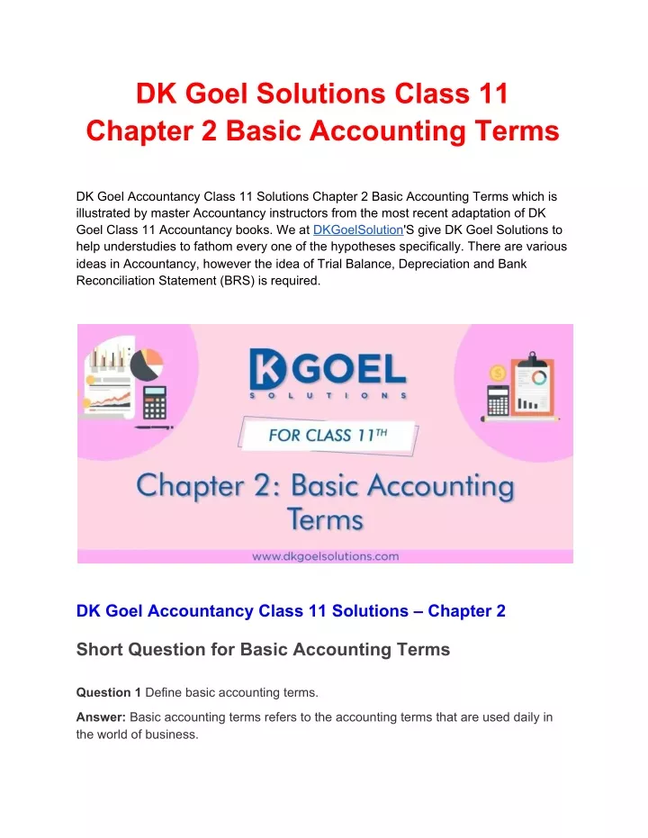 dk goel solutions class 11 chapter 2 basic