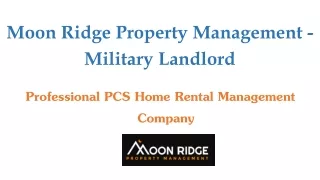 Know the Benefits of Becoming a Military Landlord - Moon Ridge Property Management