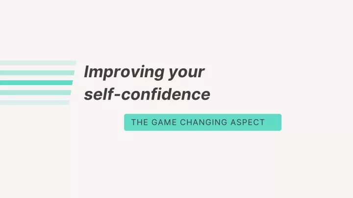 improving your self confidence