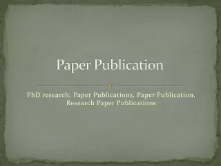 paper publication