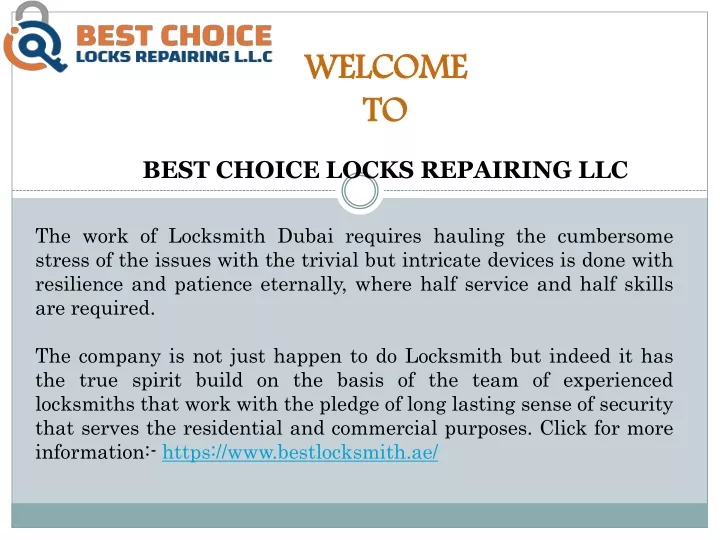 welcome to best choice locks repairing llc