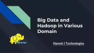 Hadoop in Various Domain- Hadoop Online Training