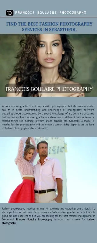 Get The Best Fashion Photography Services in Sebastopol