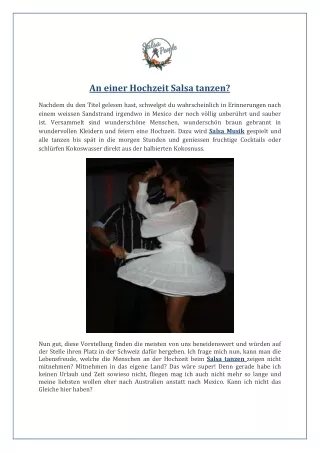 an einer hochzeit salsa tanzen