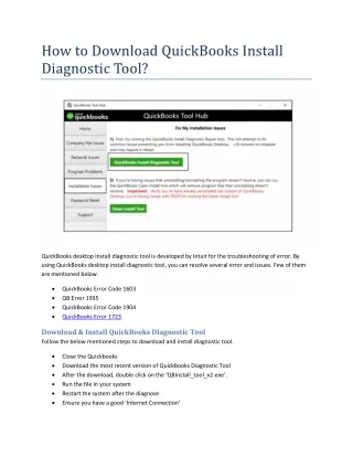 how to download quickbooks install diagnostic tool