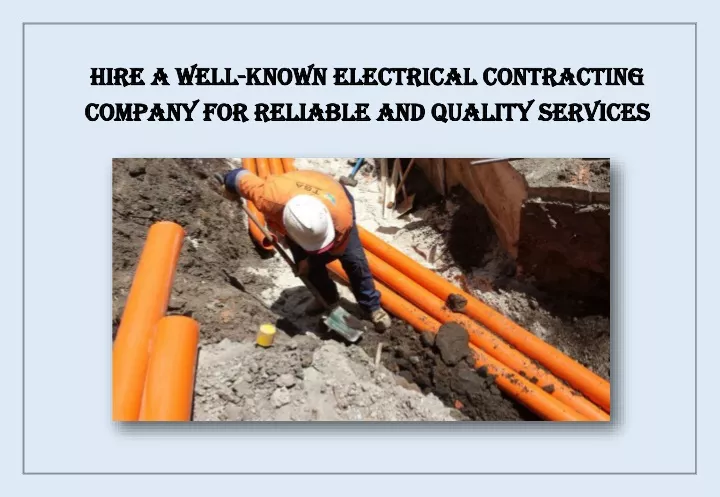 hire a well hire a well known electrical