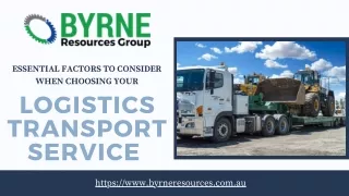 Transport logistics company Queensland