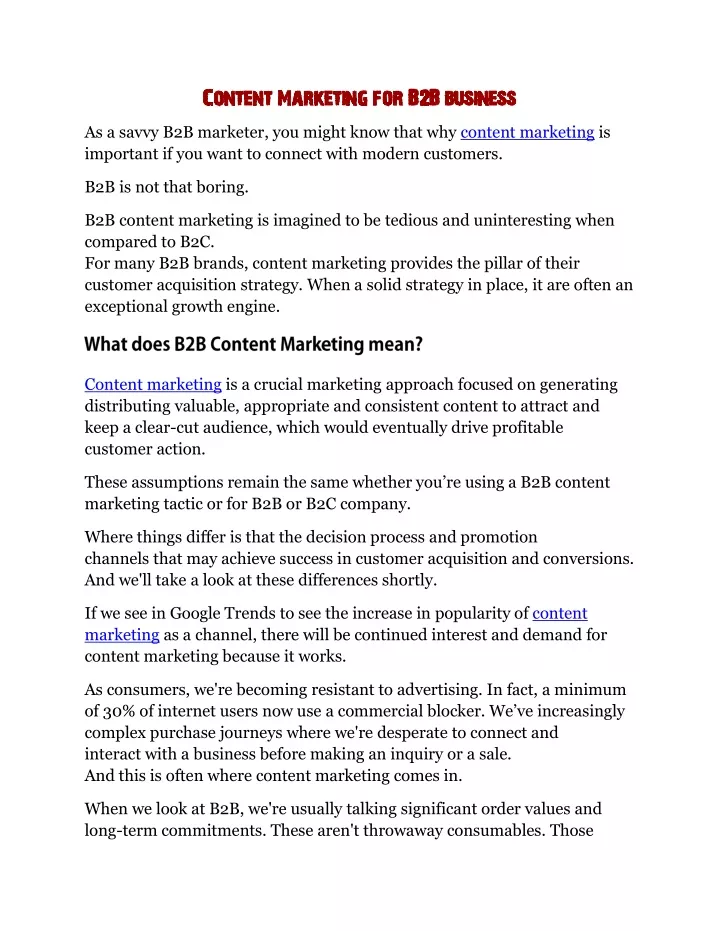content marketing for content marketing