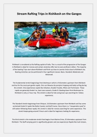 rafting in rishikesh