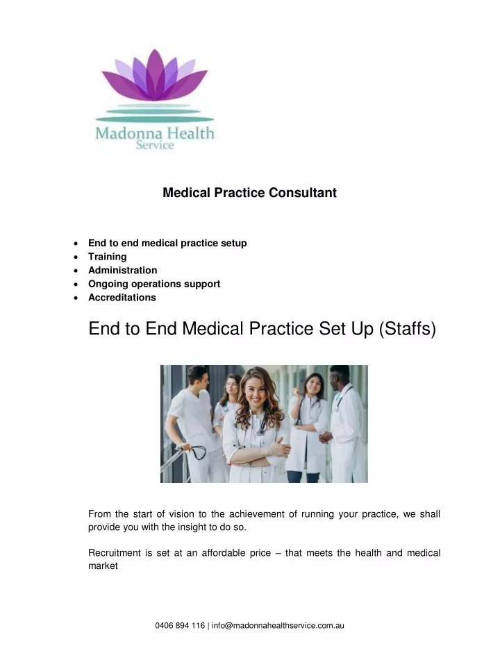 medical practice consultant