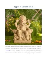 Types of Ganesh Idols - slide 1