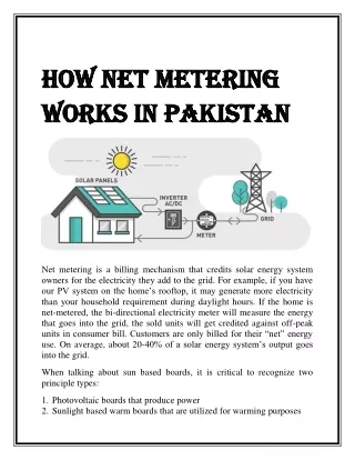 HOW NET METERING WORKS IN PAKISTAN