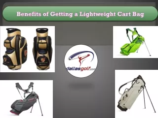 Benefits of Getting a Lightweight Cart Bag