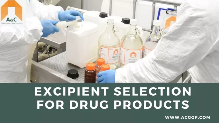 excipient selection for drug products