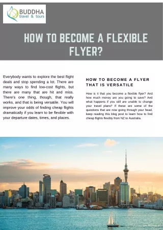 How To Become A Flexible Flyer?