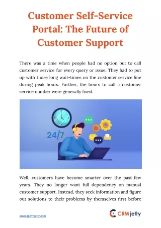 customer self service portal the future