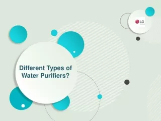 different types of water purifiers