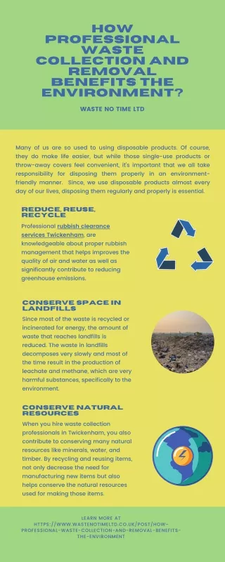 How Professional Waste Collection and Removal Benefits the Environment?