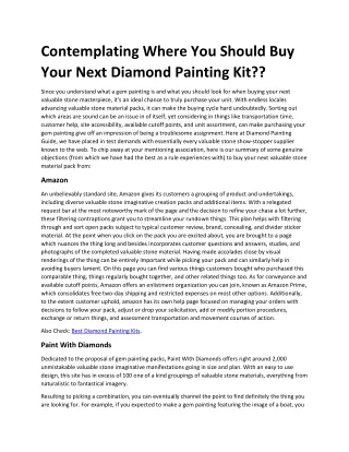 Diamond PaintingKits