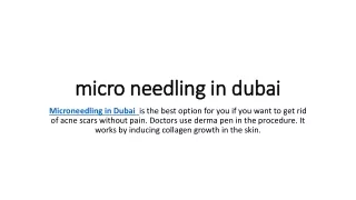 micro needling in dubai