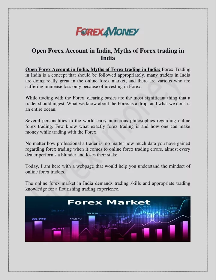 open forex account in india myths of forex