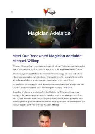 Magician Adelaide