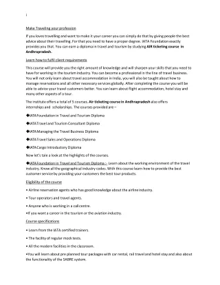 airport management course in Maharashtra