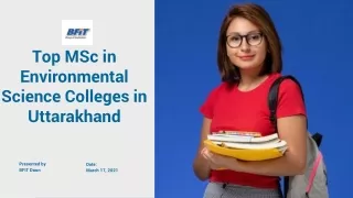 Top MSc in Environmental Science Colleges in Uttarakhand