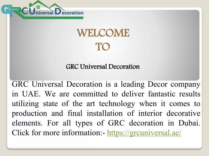welcome to grc universal decoration