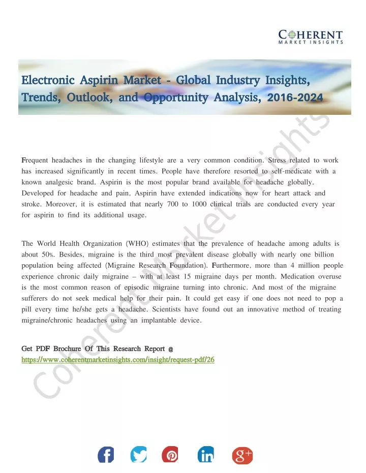 electronic aspirin market global industry