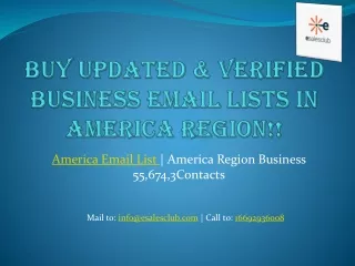 buy updated verified business email lists in america region