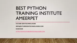 best python training institute ameerpet
