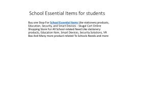 school essential items for students