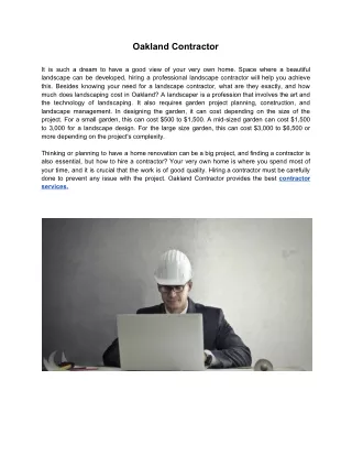 oakland contractor