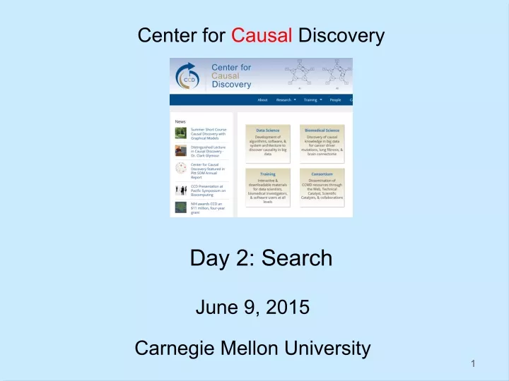 center for causal discovery
