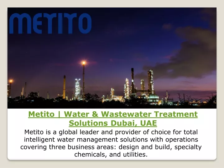 metito water wastewater treatment solutions dubai