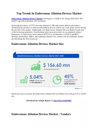 Top Trends In Endovenous Ablation Devices Market