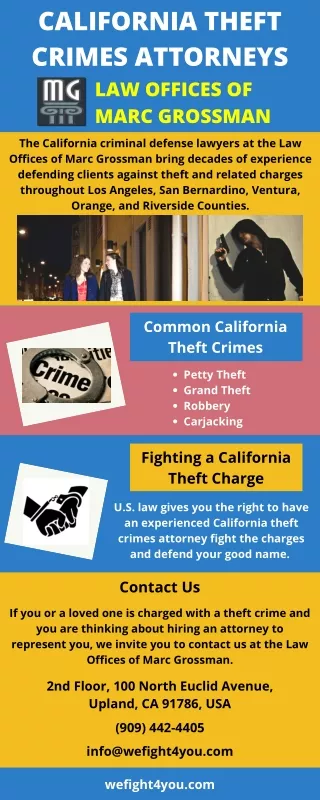 California Theft Crimes Attorneys