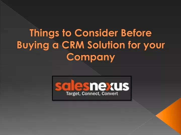 things to consider before buying a crm solution for your company