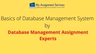 basics of database management system by database
