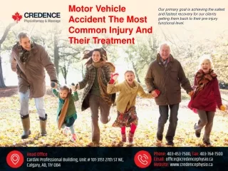 Motor Vehicle Accident: The Most Common Injury And Their Treatment