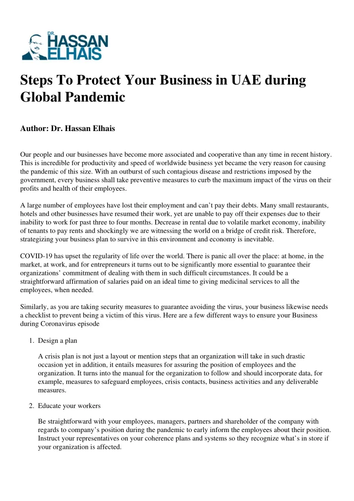 steps to protect your business in uae during