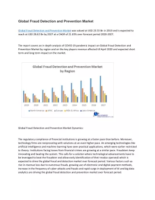 global fraud detection and prevention market