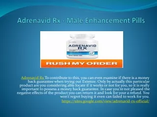 Adrenavid Rx - improved libido&confidence