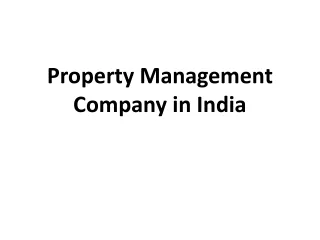 property management company in india